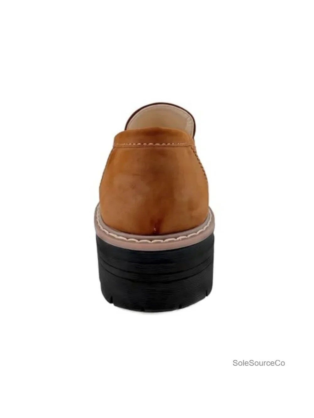 Suede Platform Penny Loafers Slip On Chunky Work Walking